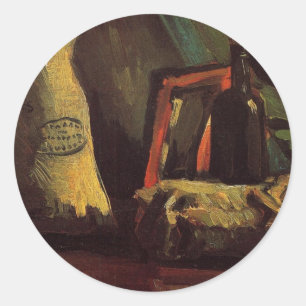 Two Sacks and a Bottle by Vincent van Gogh Classic Round Sticker