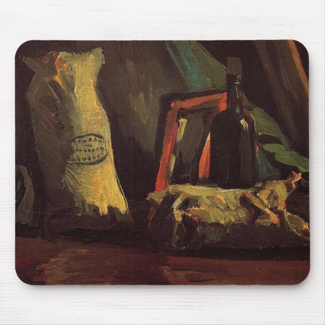 Two Sacks and a Bottle by Vincent van Gogh Mouse Mat (Front)