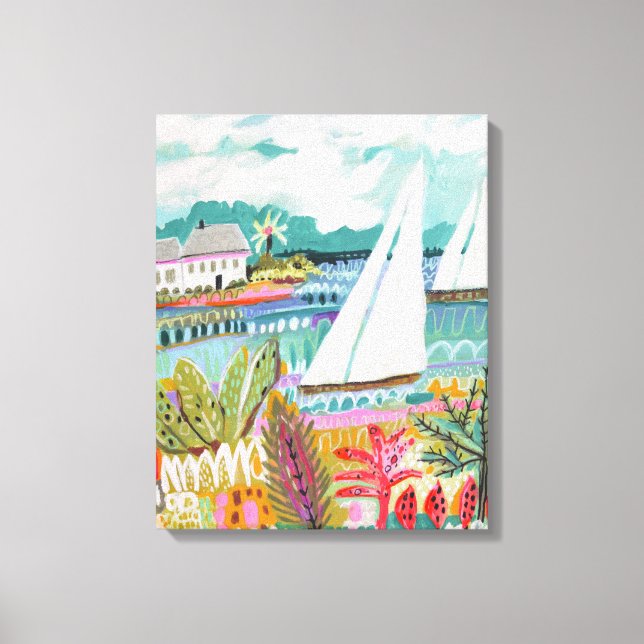 Two Sailboats Canvas Print (Front)