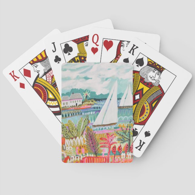 Two Sailboats Playing Cards (Back)