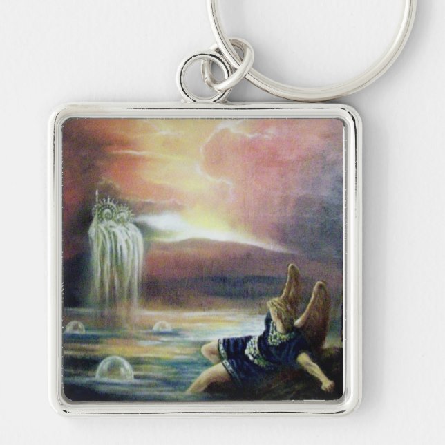 TWO SAINT JOHN AND FALLEN ANGEL KEY RING (Front)
