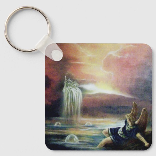 TWO SAINT JOHN AND FALLEN ANGEL KEY RING (Front)