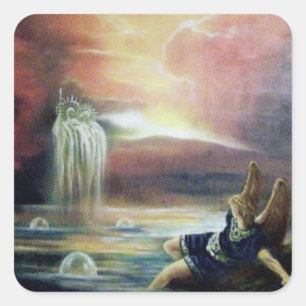 TWO SAINT JOHN AND FALLEN ANGEL SQUARE STICKER