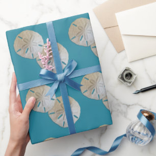 Two Sand Dollars Beach Themed Wrapping Paper