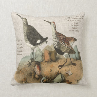 Two Sandpipers with Poem - Cotton version Cushion