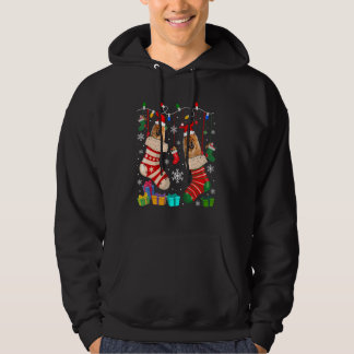 Two Santa Chow Chow Dogs In Christmas Socks Dog  O Hoodie