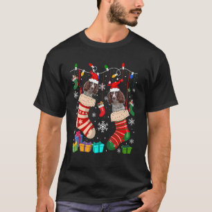 Two Santa English Springer Spaniels In Christmas S T-Shirt