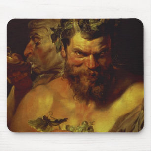 Two Satyrs (oil on panel) Mouse Mat