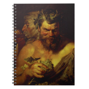 Two Satyrs (oil on panel) Notebook