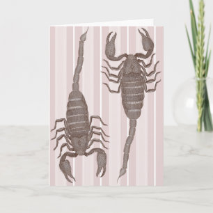 Two Scorpions - Birthday Card for Scorpio