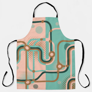 Two seamless patterns in different colours. Abstra Apron