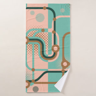 Two seamless patterns in different colours. Abstra Bath Towel