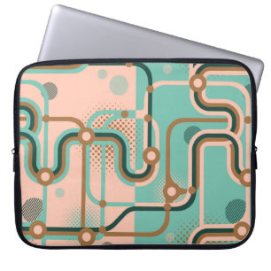 Two seamless patterns in different colours. Abstra Laptop Sleeve