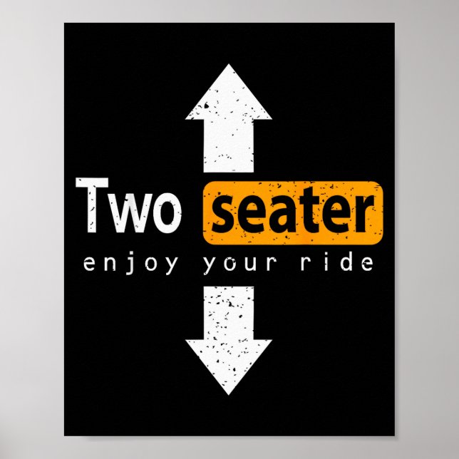Two-seater Enjoy The Ride Funny Swingers Wife Swap Poster (Front)