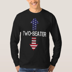 Two Seater Funny 4th Of July Day Vintage American T-Shirt