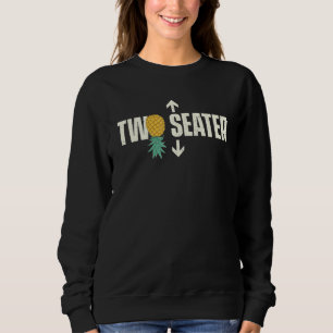 Two Seater Upside Down Pineapple Swinger Couple Sweatshirt