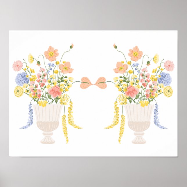 Two Sets of Beautiful Flower Stands Poster (Front)
