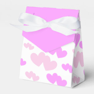 Two shades of Pink doubleheart pattern Favour Box
