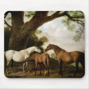 Two Shafto Mares and a Foal, 1774 Mouse Mat