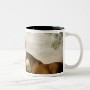Two Shafto Mares and a Foal, 1774 Two-Tone Coffee Mug