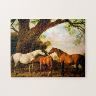 Two Shafto Mares and a Foal by George Stubbs Jigsaw Puzzle
