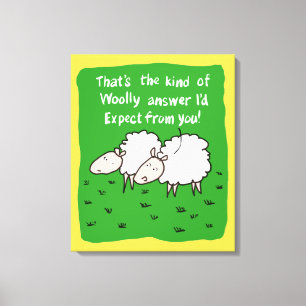 Two Sheep Chatting in a Field Canvas Print
