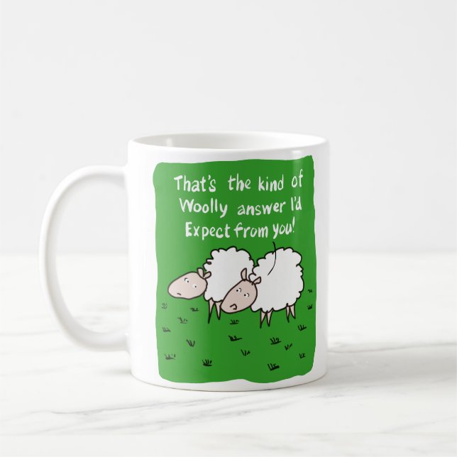 Two Sheep Chatting in a Field Coffee Mug (Left)