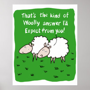 Two Sheep Chatting in a Field Poster