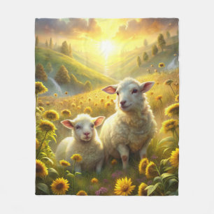 Two Sheep Fleece Blanket