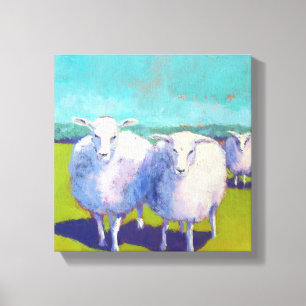 Two Sheep In Field 2 Canvas Print