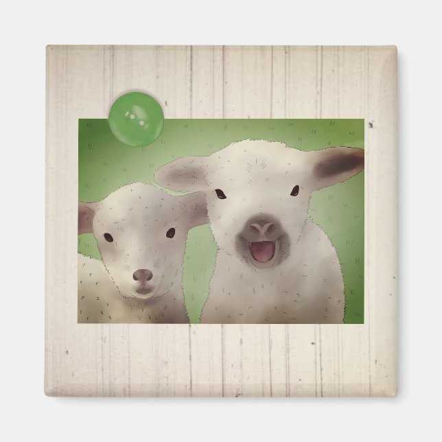 two sheep magnet (Front)