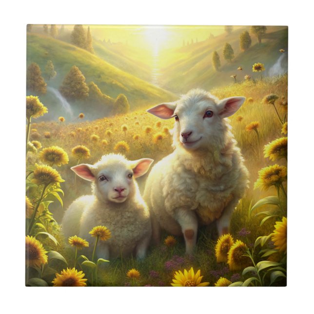 Two Sheep Tile (Front)