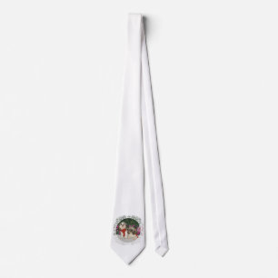Two Shih Tzus in a Garden Tie