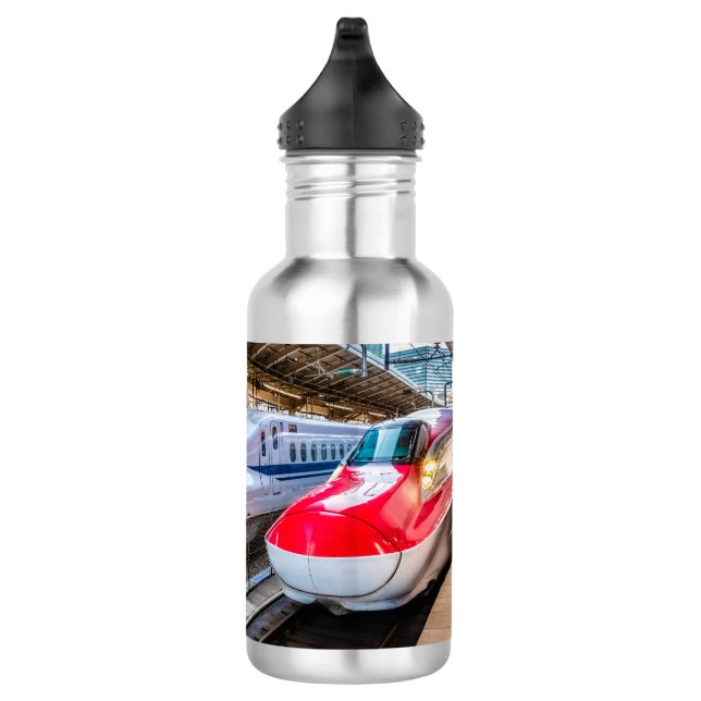 Two Shinkansen at the Tokyo Station 532 Ml Water Bottle (Right)