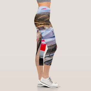 Two Shinkansen at the Tokyo Station Capri Leggings