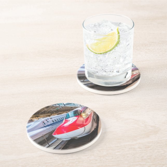 Two Shinkansen at the Tokyo Station Coaster (Side)