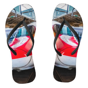 Two Shinkansen at the Tokyo Station Flip Flops