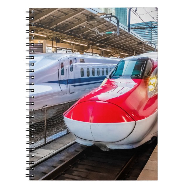 Two Shinkansen at the Tokyo Station Notebook (Front)
