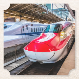 Two Shinkansen at the Tokyo Station Paper Coaster