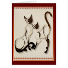 Two Siamese Cats Cards