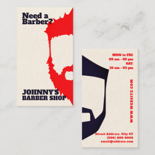 Two side before and after barber  business card