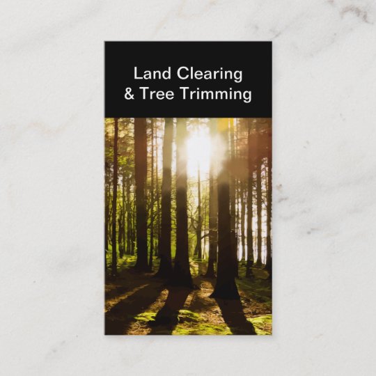 Two Side Land Clearing And Tree Trimming Business Card Zazzle.co.uk