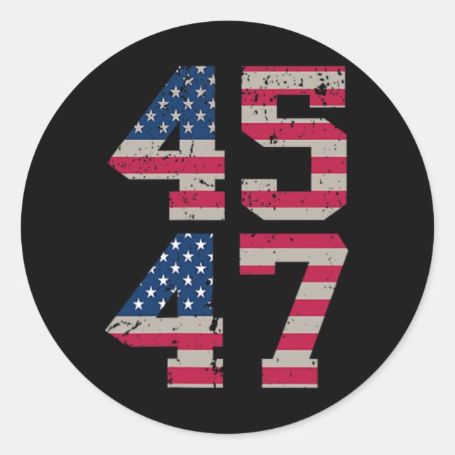( Two Sided) 45 47 Trump Better Coverage Than 5g T Classic Round Sticker (Front)