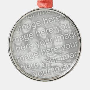 Two sided Christmas photo ornament for 2 pictures