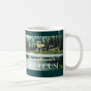Two Sided Custom Family Name Photo Lake House Mug