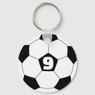 Two-Sided Custom Soccer Player's Name & Initials Key Ring