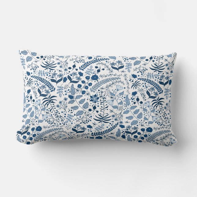 Two Sided Designs | Boho Floral Beautiful Lumbar Cushion (Front)