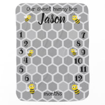 Two-Sided Grey Honey Bee Milestone