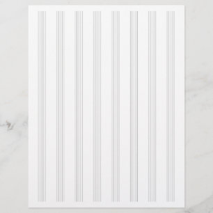 Two-Sided Landscape Music Manuscript Staff Paper Custom Letterhead