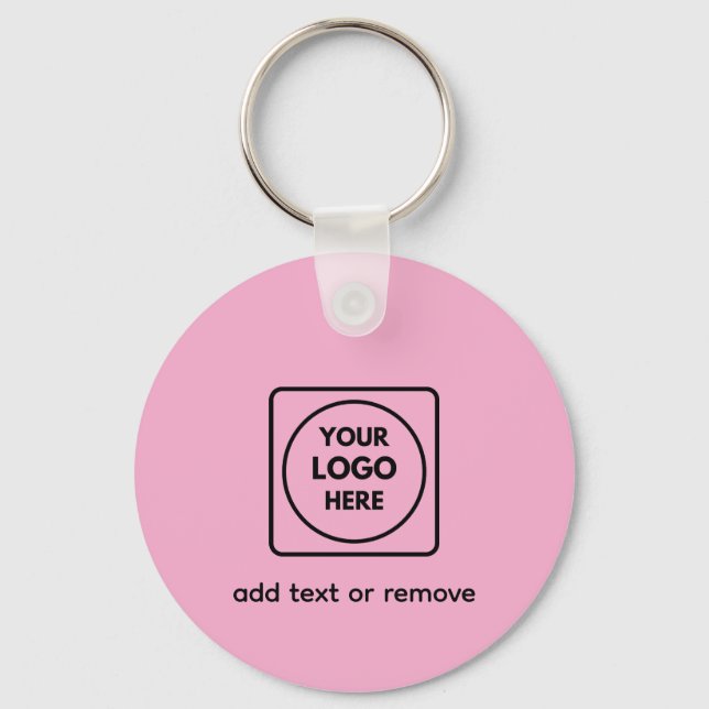 Two Sided Logo QR Code Blush Pink Keychains (Front)